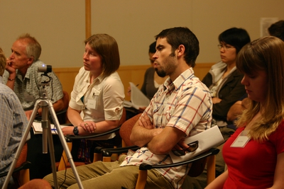 Audience members at the "Business of Ecology" conference at UC Davis