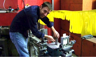 IGERT trainee Andrew Miskowiec at the University of Missouri Research Reactor