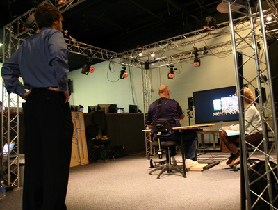 A stroke survivor in a therapy session using the Mixed Reality Rehabilitation system 
