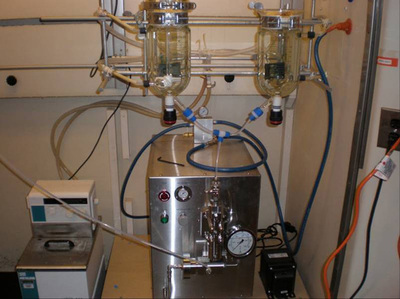 Figure 3: Custom-built semi-batch and continuous HPH used in particle size and stability studies