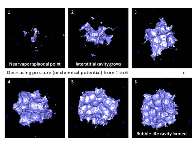 Figure 1: Snapshot of Growing Cavity from Monte Carlo Simulation